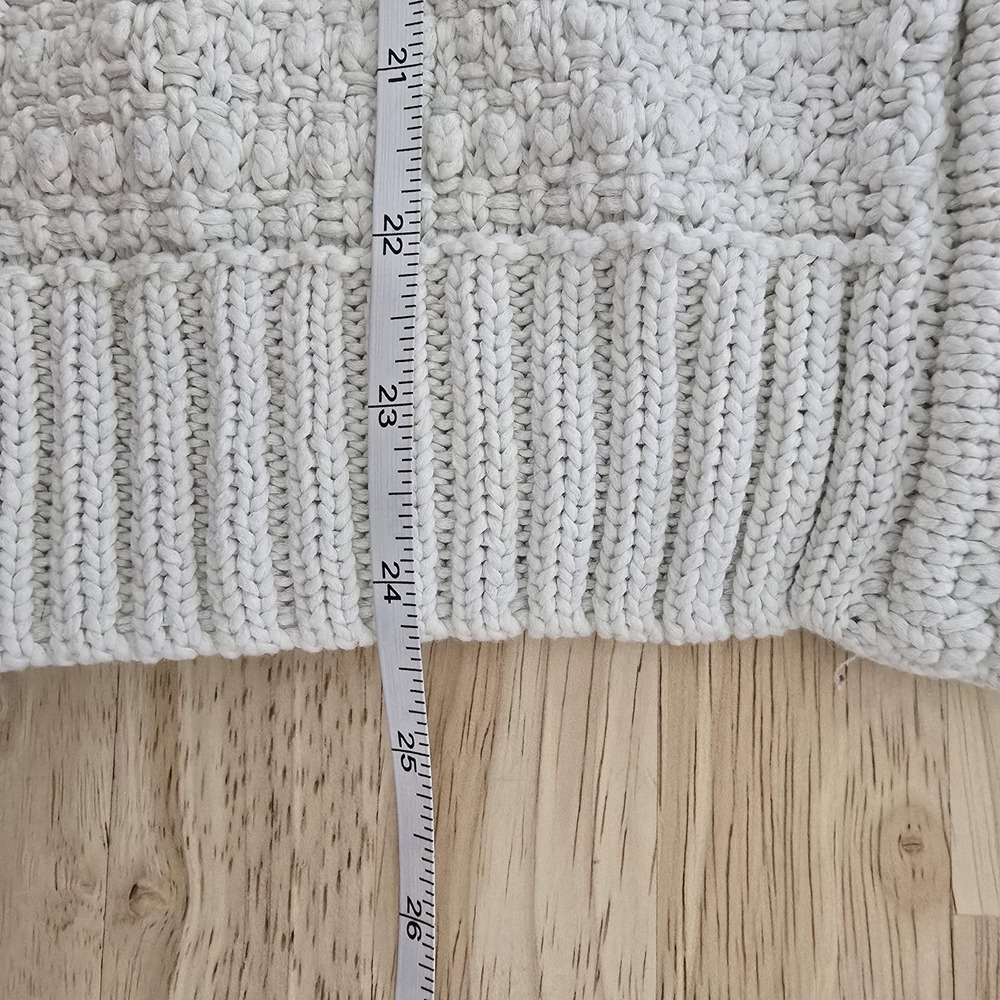 St. John Sweater Womens Petite Ivory Textured Knit Cardigan Tie Waist Open Front - Picture 7 of 12